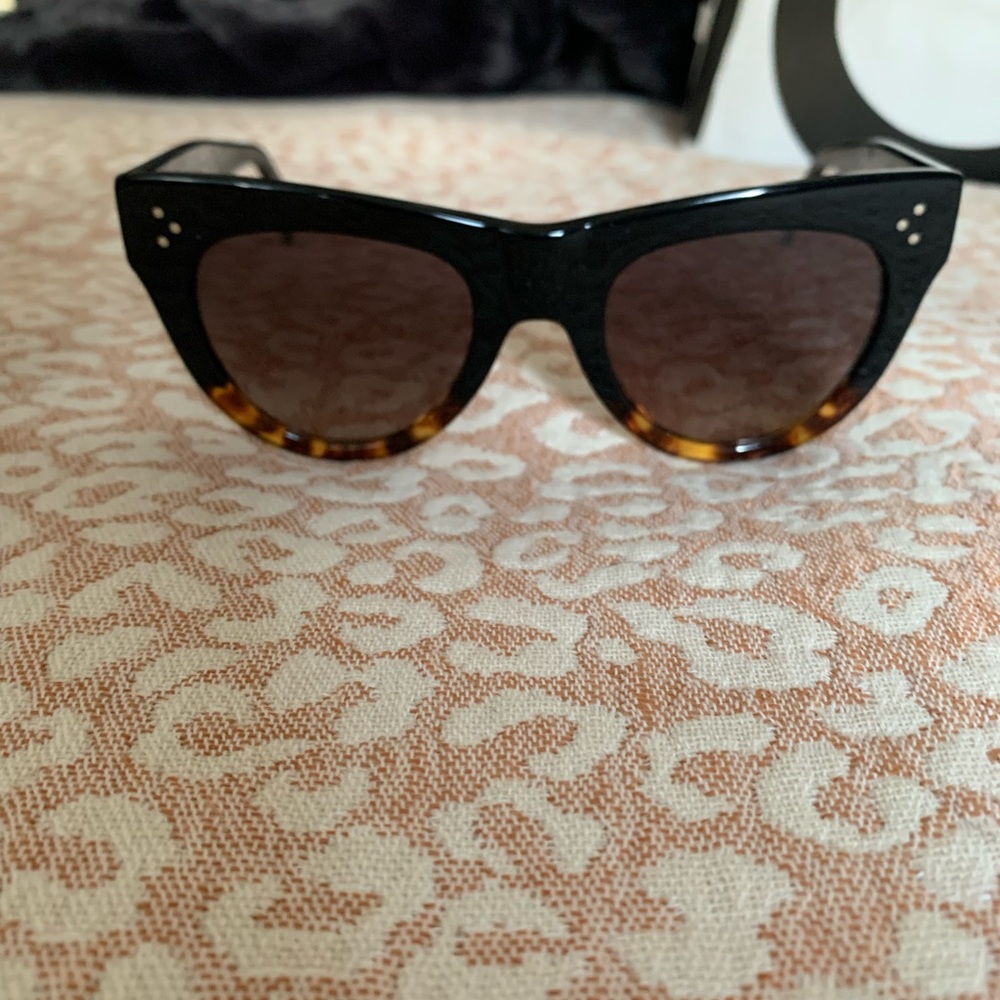Celine sunglasses in tortoise and black (the other sale listing fell through)